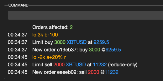 Using relative price notation in CLI