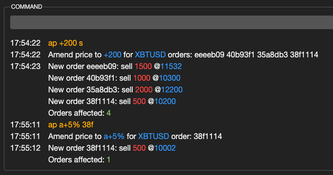 Amend price with ‘ap’
